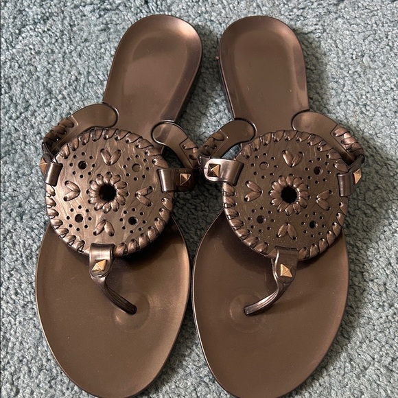 Jack Rogers Shoes - Jack Rogers Brown Jelly Sandals